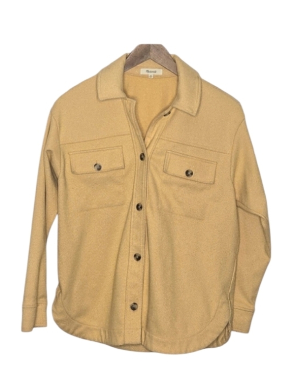 Madewell Brushed Herringbone Knit Shirt Jacket
